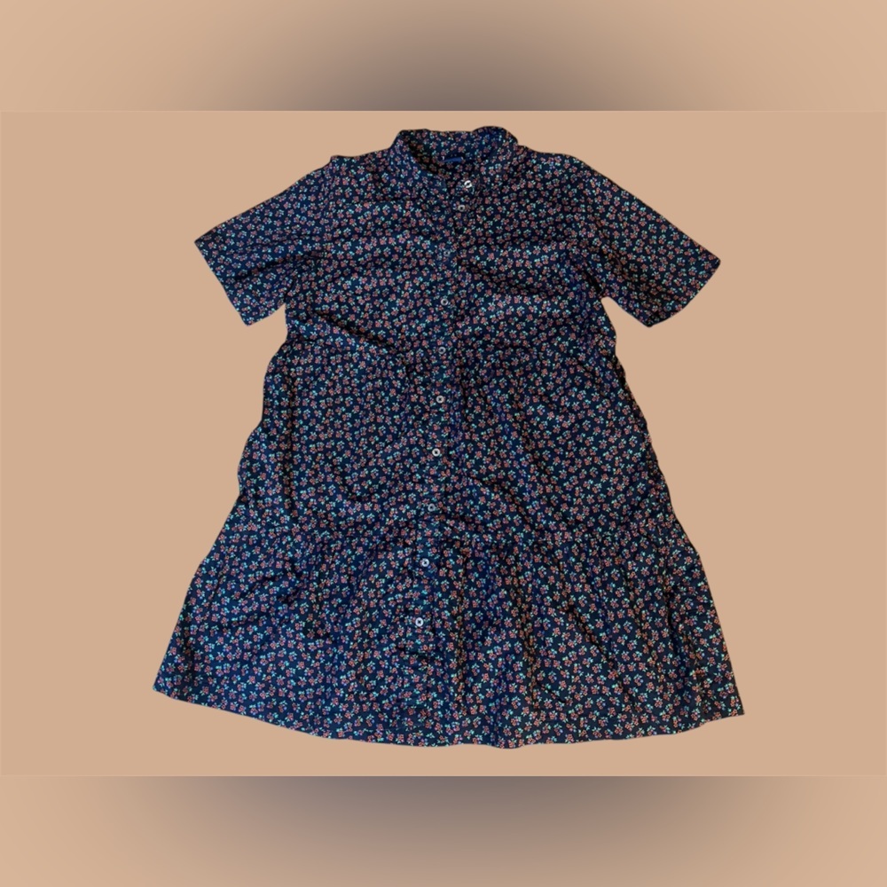 GAP Floral Button-Up Midi Dress